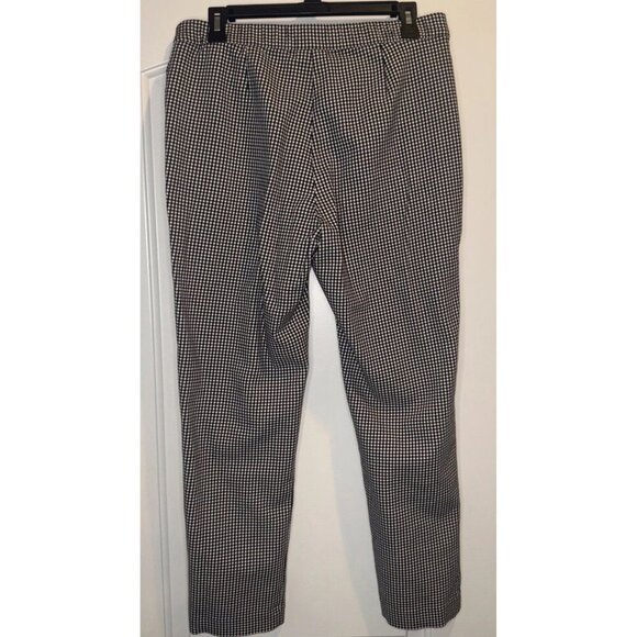 J.Jill Women’s Black & White Gingham Pull On Stretch Straight Leg Pants Sz 10 - Picture 3 of 11